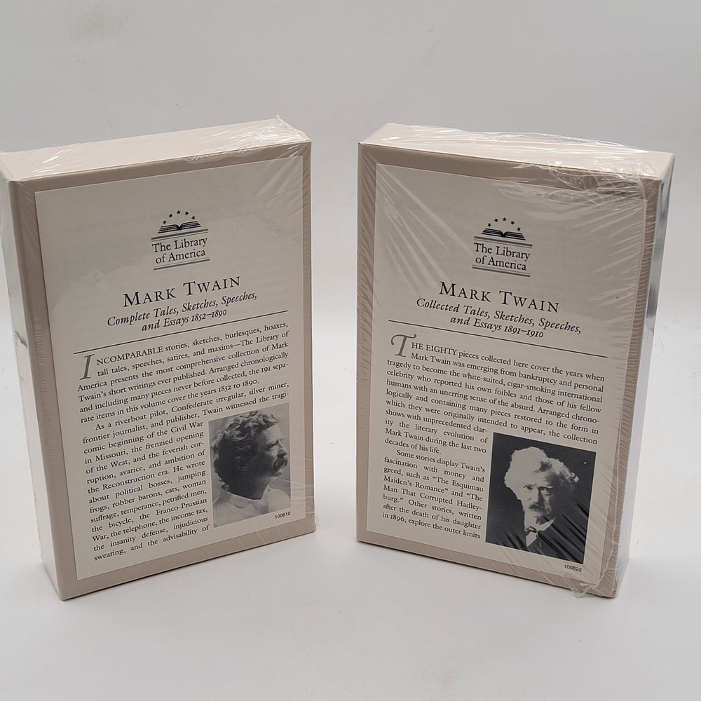 Mark Twain Complete Tales Sketches Speeches Essays 2 Vol Set LOA Sealed New